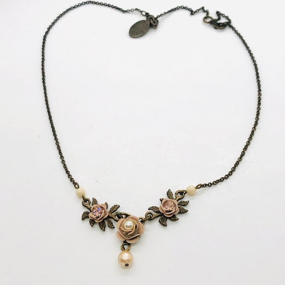 Vintage Designer Negrin Rose Necklace - Picture 11 of 11